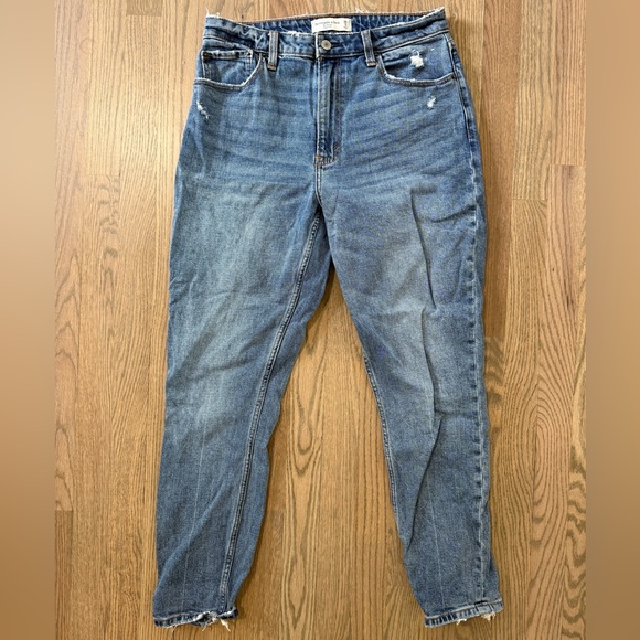 Abercrombie & Fitch Curve Love High Rise Blue Jeans - Picture 1 of 3